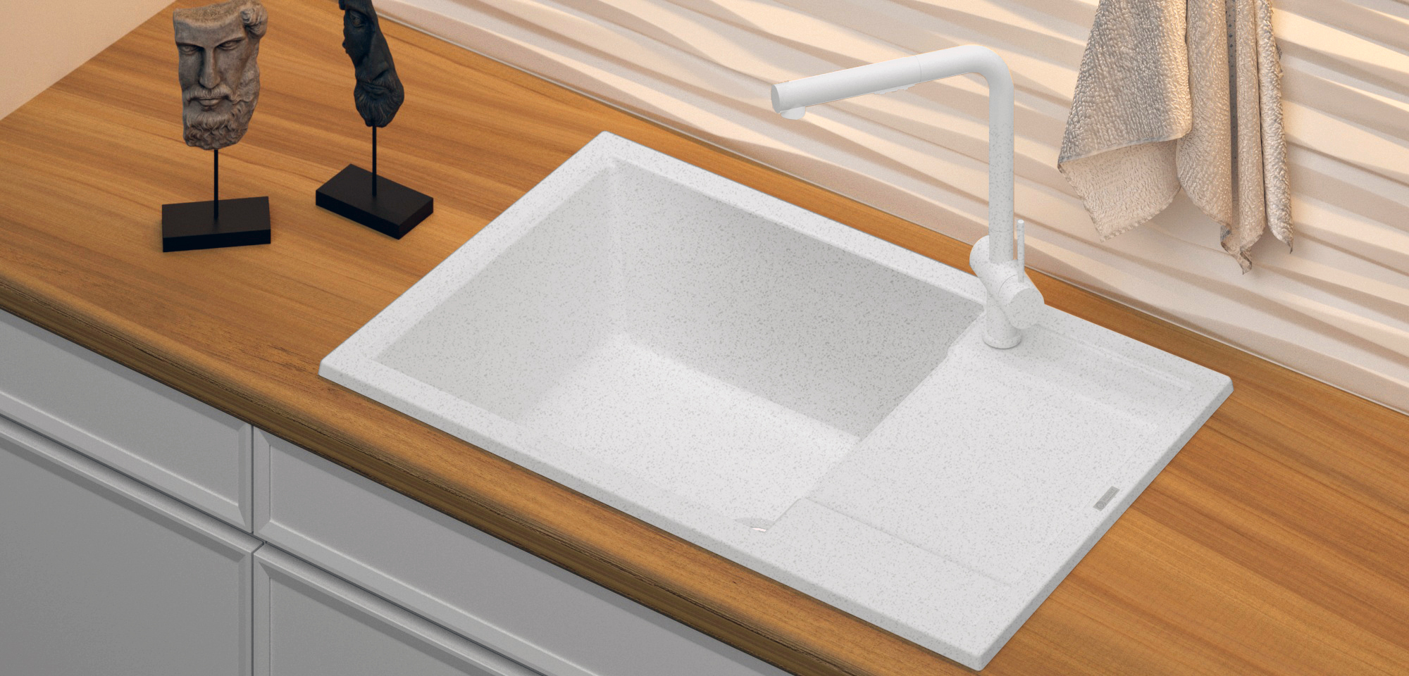 Мойка кухонная Point Велета 78 светло-бежевый