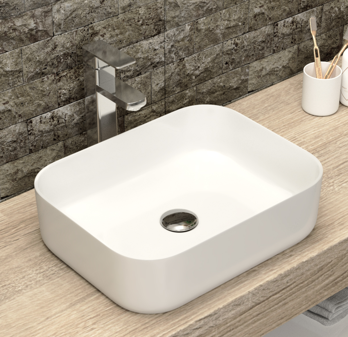 Умывальник Point Меркурий 50 PN43832WM прямоугольный, белый матовый