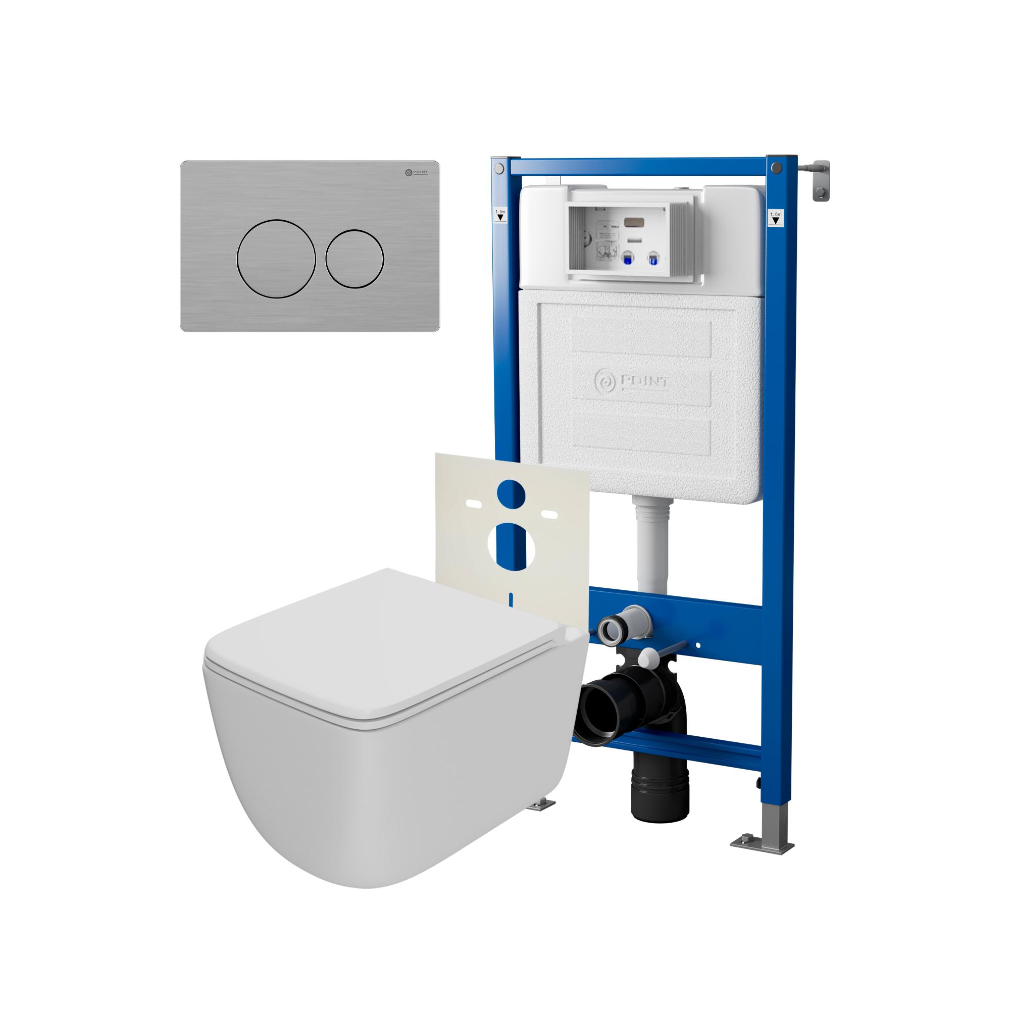 Нов.арт PN48524SB PN45120(нов.PN45122)+Клавиша Виктория нерж стальPN44061SB+Унитаз МеркурийPN41831WM