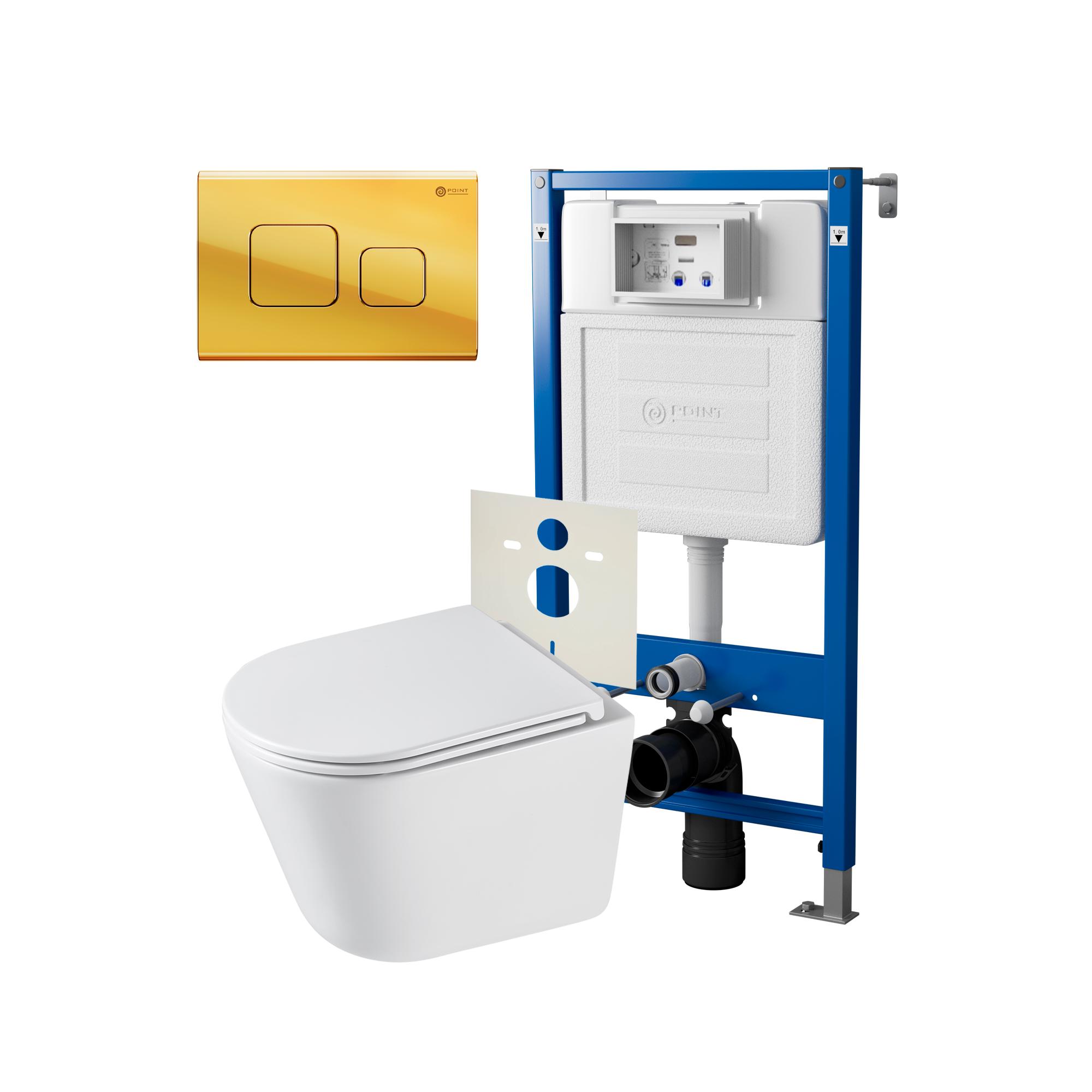 Нов.арт PN48581G (45122 вместо 45120)+ Клавиша Афина, золото, PN44041G + Унитаз Венера PN41071