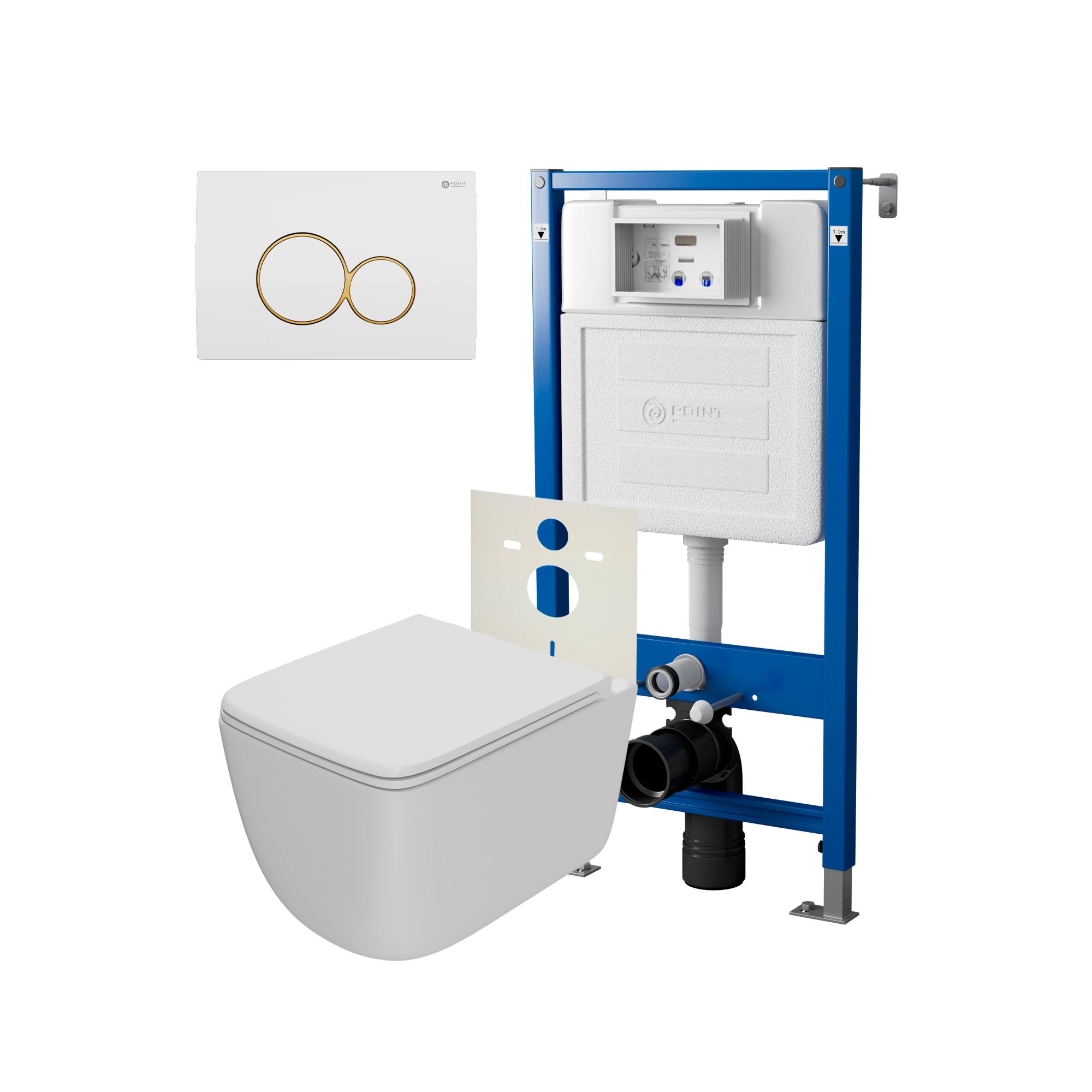 Нов.арт PN48513WG (45122 вместо 45120)+Клавиша Виктория бел/зол PN44061WG+Унитаз Меркурий PN41831WM