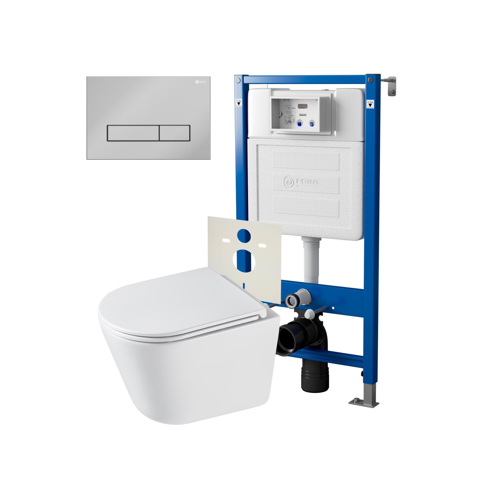 Нов.арт PN48575C (45122 вместо 45120)+ Клавиша Меркурий, хром, PN44831C + Унитаз Венера PN41071