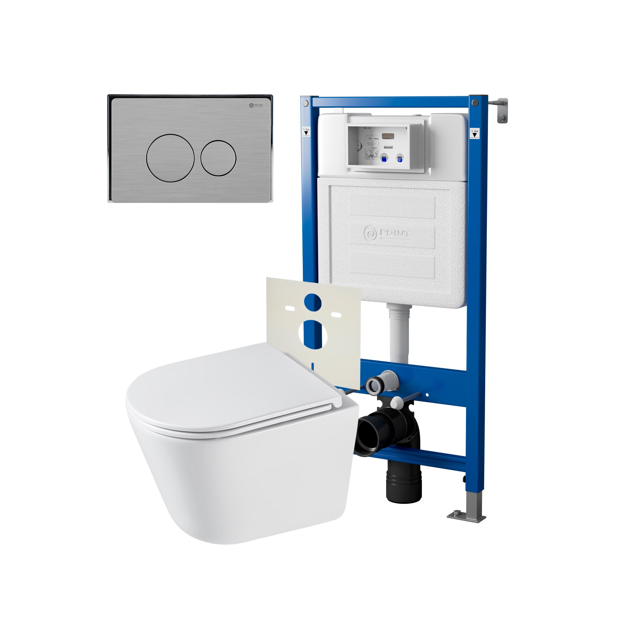 Нов.арт PN48584SB (45122 вместо 45120)+ Клавиша Виктория нерж сталь PN44061SB+Унитаз Венера PN41071