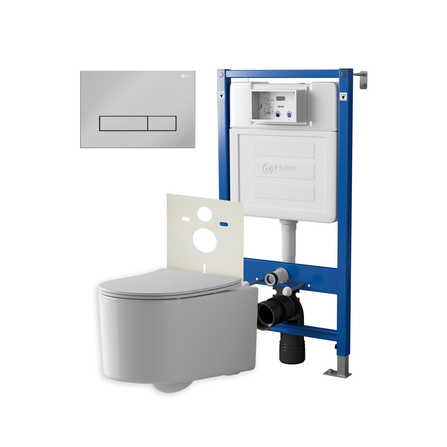 Нов.арт PN48425C (45122 вместо 45120)+ Клавиша Меркурий хром PN44831C + Унитаз Веста PN41701