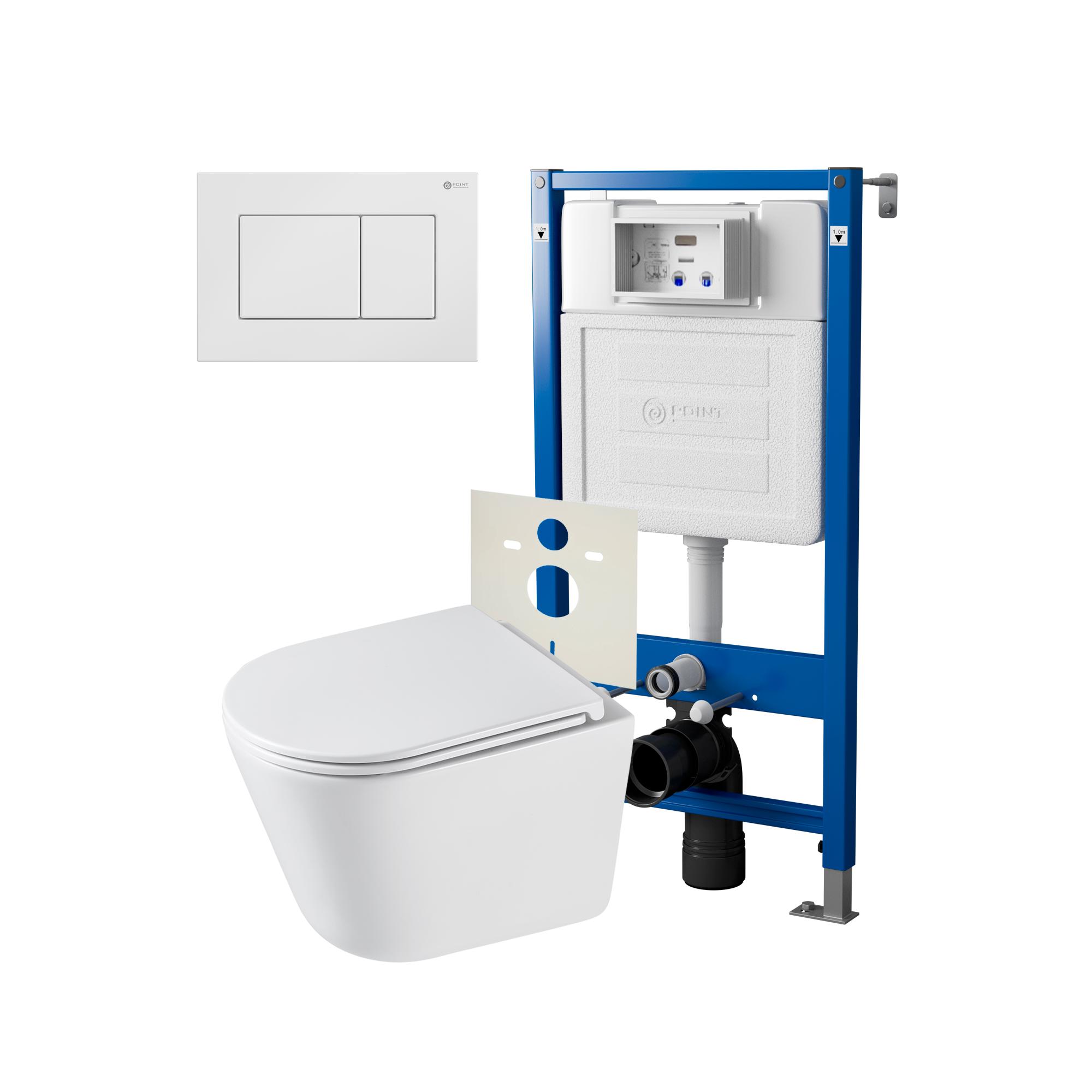 Нов.арт PN48580W (45122 вместо 45120)+ Клавиша Ника, белая, PN44081W + Унитаз Венера PN41071