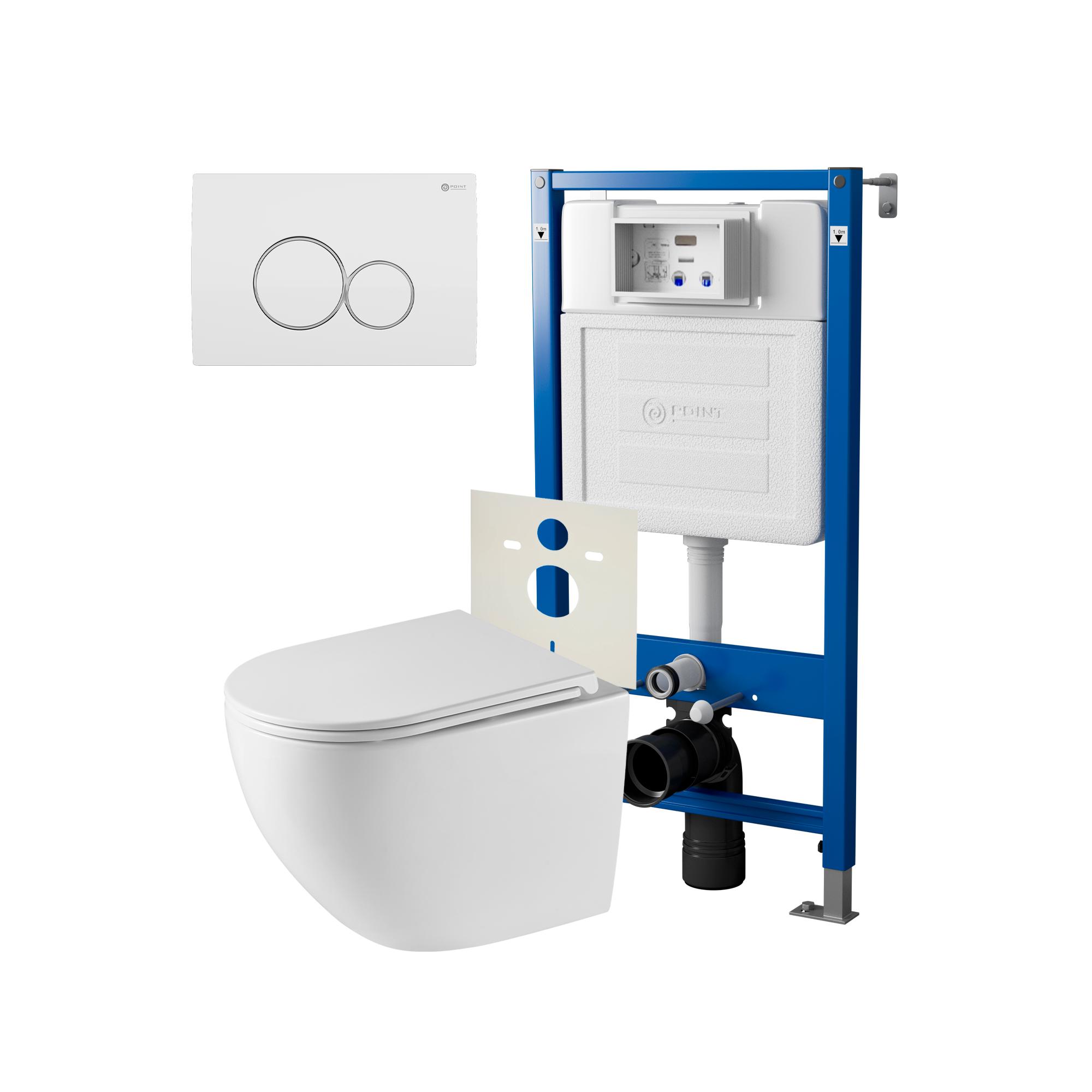 Нов.арт PN48527WC (45122 вместо 45120)+ Клавиша Виктория бел/хром PN44061WC + Унитаз Сатурн PN41901