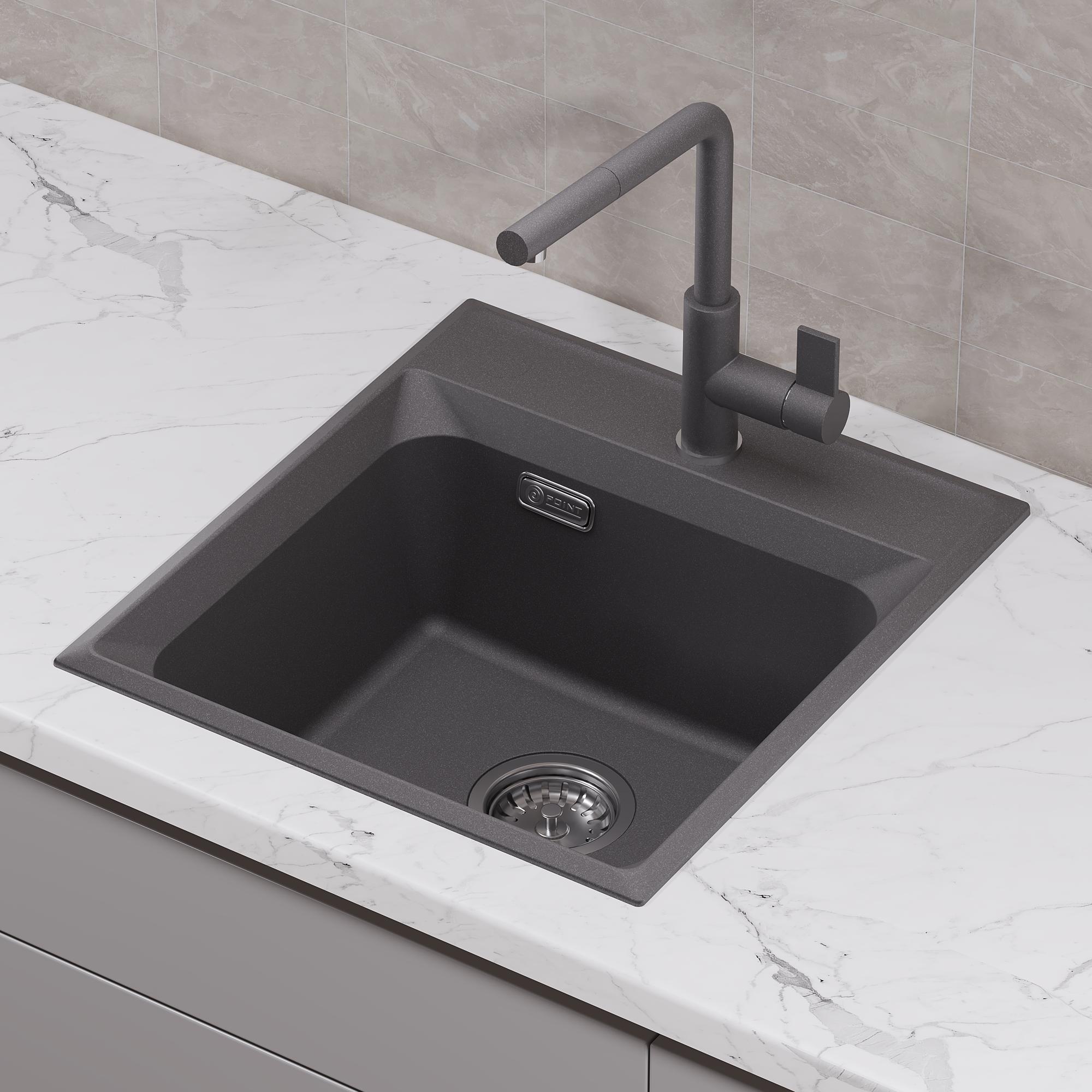 Мойка кухонная Point Мисти 46 графит