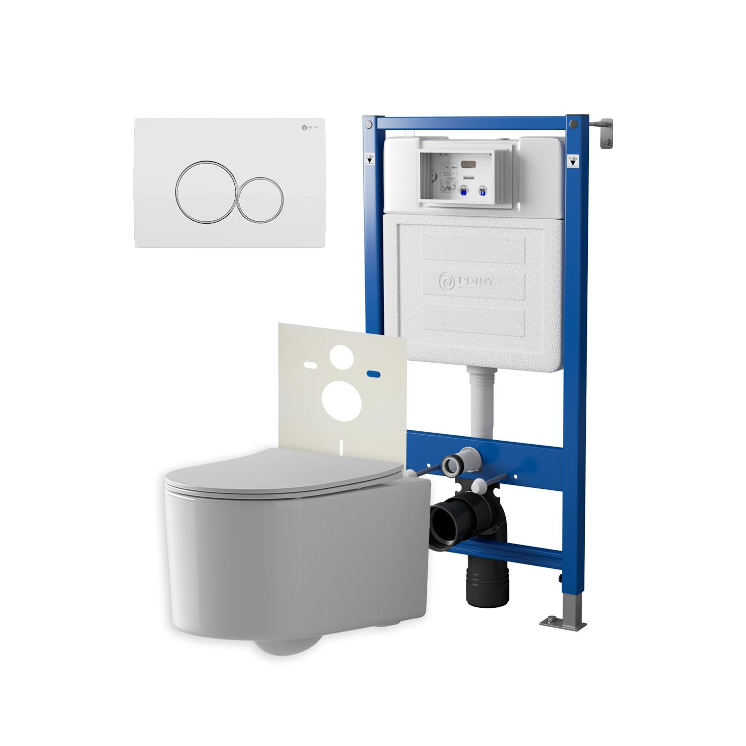 Нов.арт PN48422WC (45122 вместо 45120)+ Клавиша Виктория бел/хром PN44061WC + Унитаз Веста PN41701