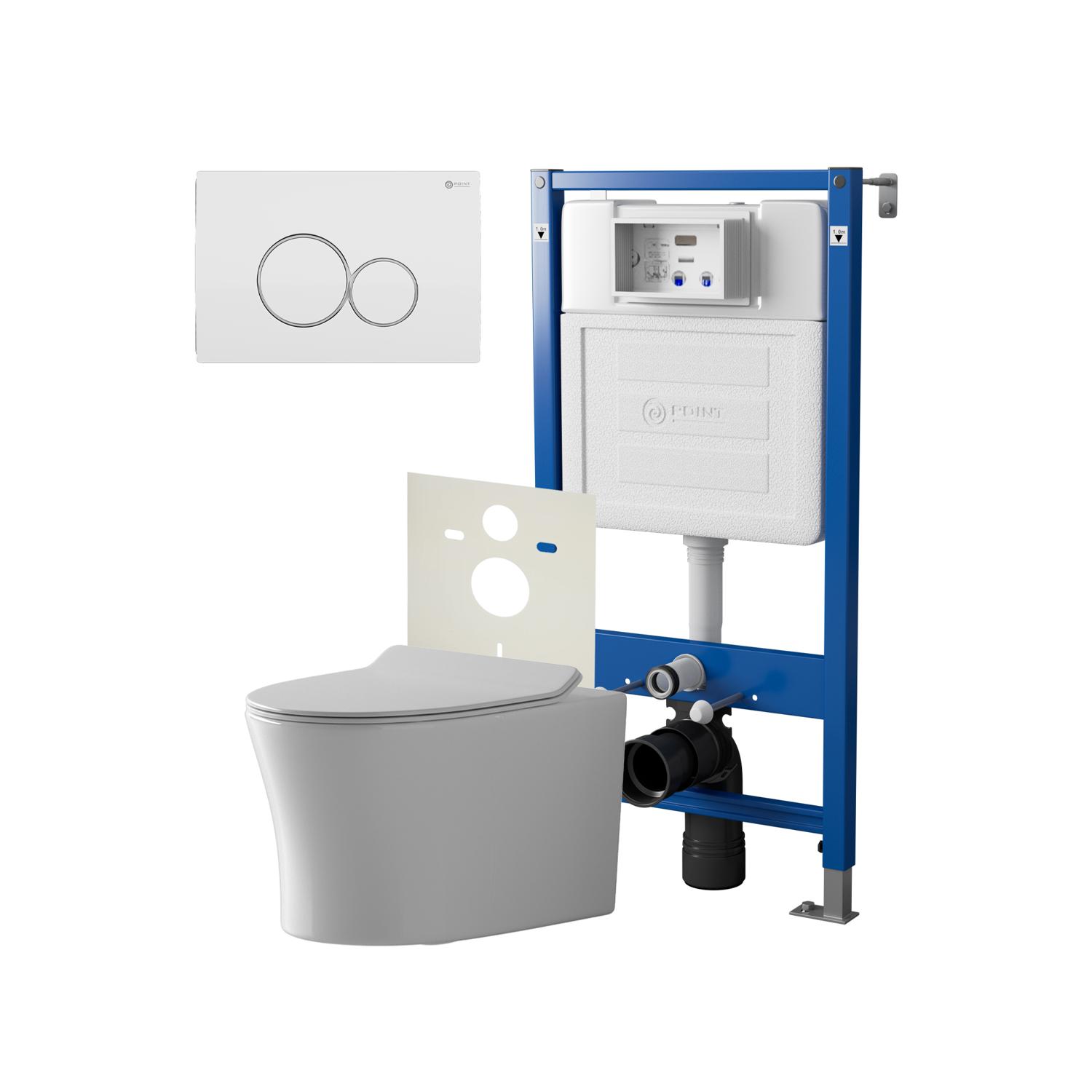 Нов.арт PN48452WC (45122 вместо 45120)+ Клавиша Виктория белая/хром PN44061WC + Унитаз Вега PN41711