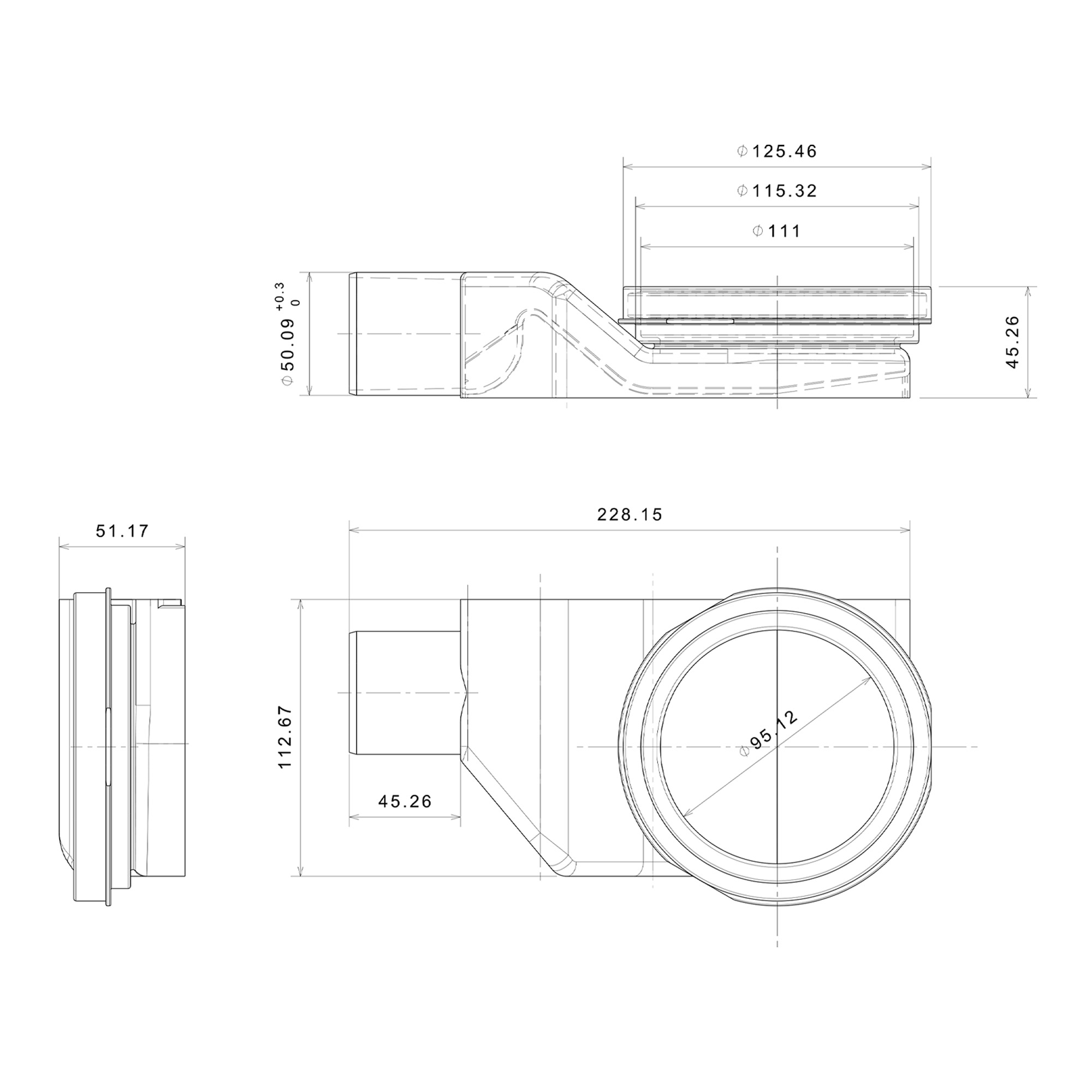 Душевой лоток POINT Деметра золото 750 арт PN50675G