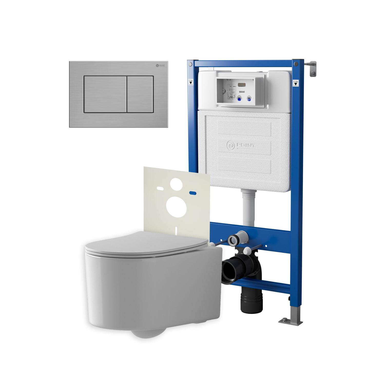 Нов.арт PN48433SB (45122 вместо 45120)+ Клавиша Ника нерж сталь браш PN44081SB+Унитаз Веста PN41701