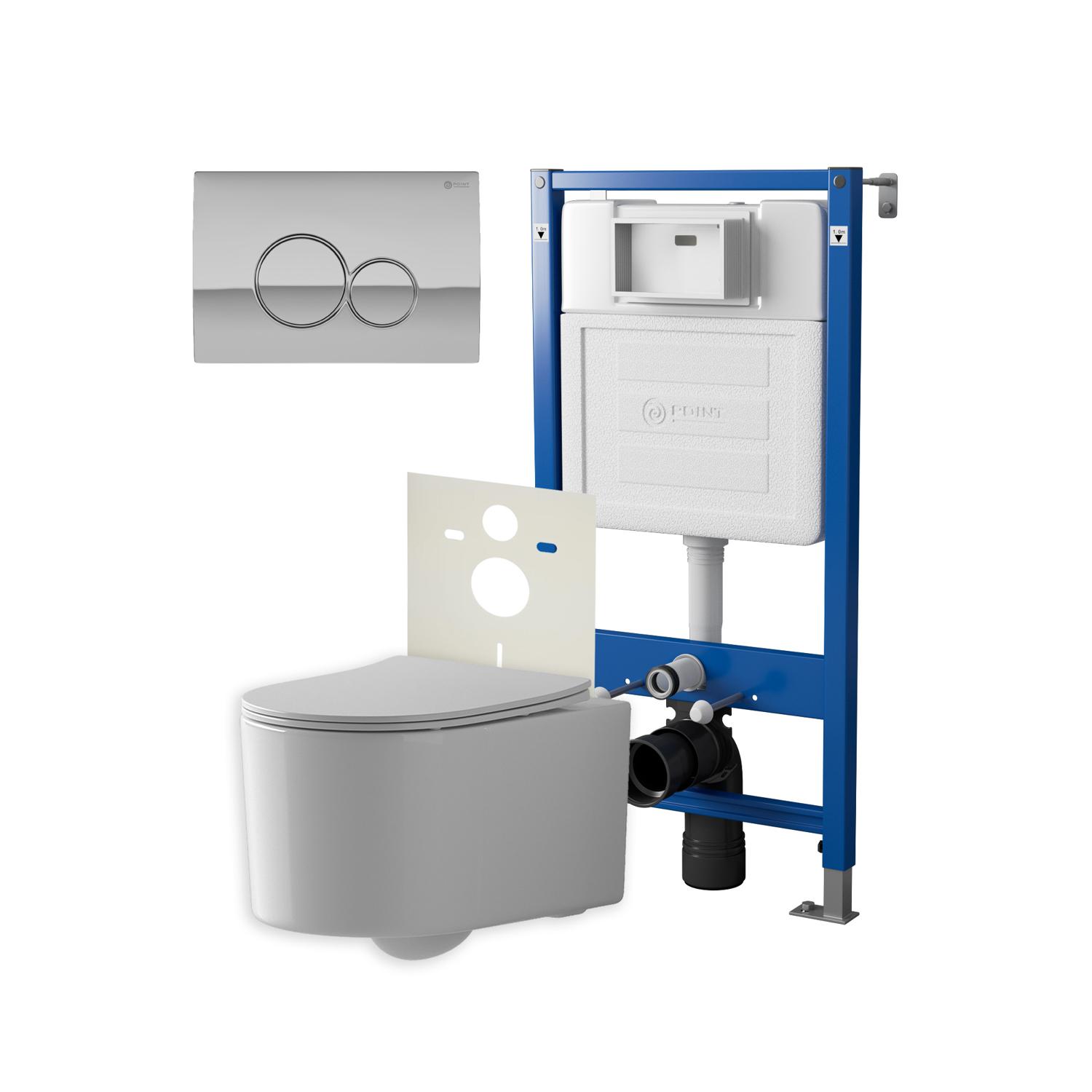 Нов.арт PN48420C (45122 вместо 45120)+ Клавиша Виктория хром PN44061C + Унитаз Веста PN41701