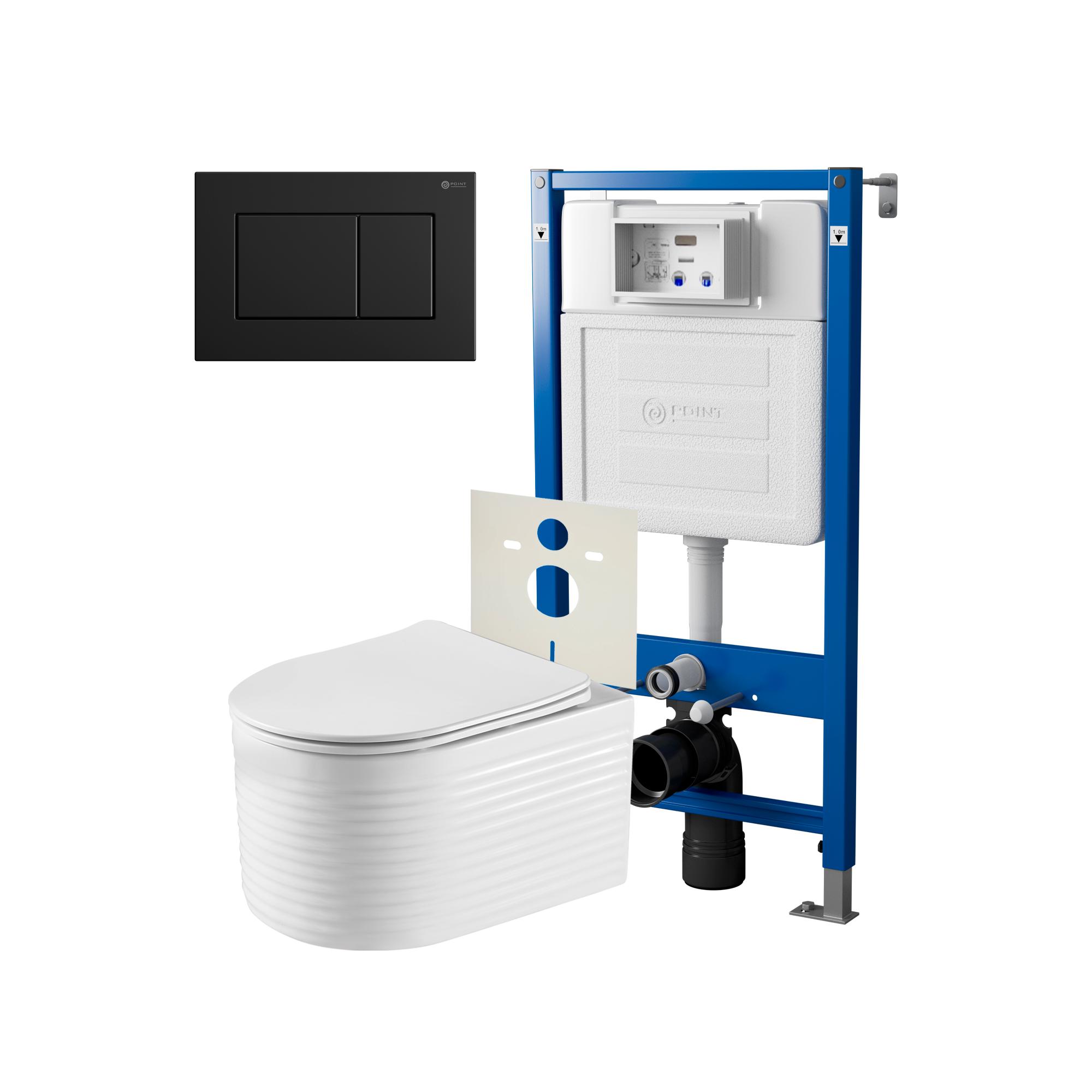 Нов.арт PN48549BM (45122 вместо 45120)+ Клавиша Никачерн мат PN44081BM + Унитаз Омега PN41902