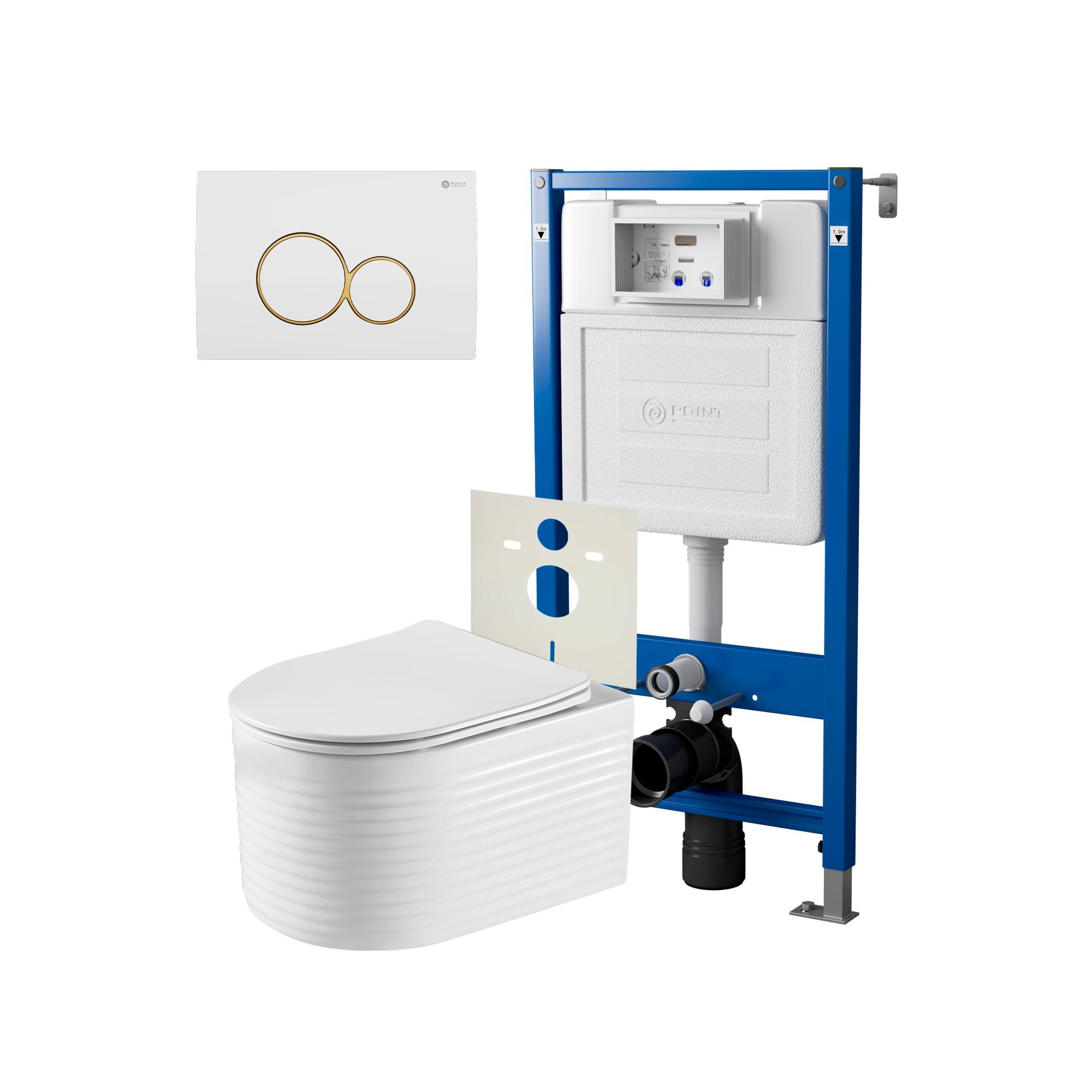 Нов.арт PN48543WG (45122 вместо 45120)+ Клавиша Виктория бел/золото PN44061WG +Унитаз Омега PN41902