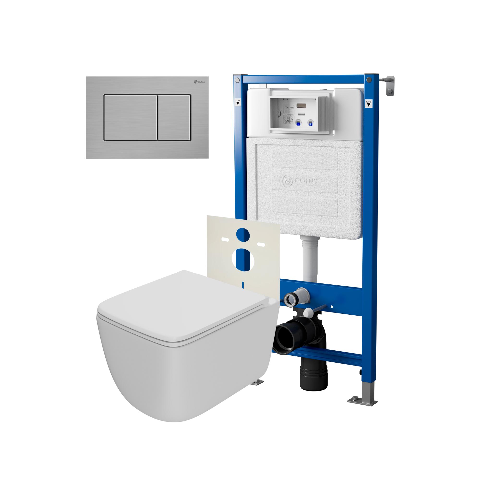 Нов.арт PN48523SB (45122 вместо 45120)+ Клавиша Ника нерж сталь PN44081SB+Унитаз Меркурий PN41831WM