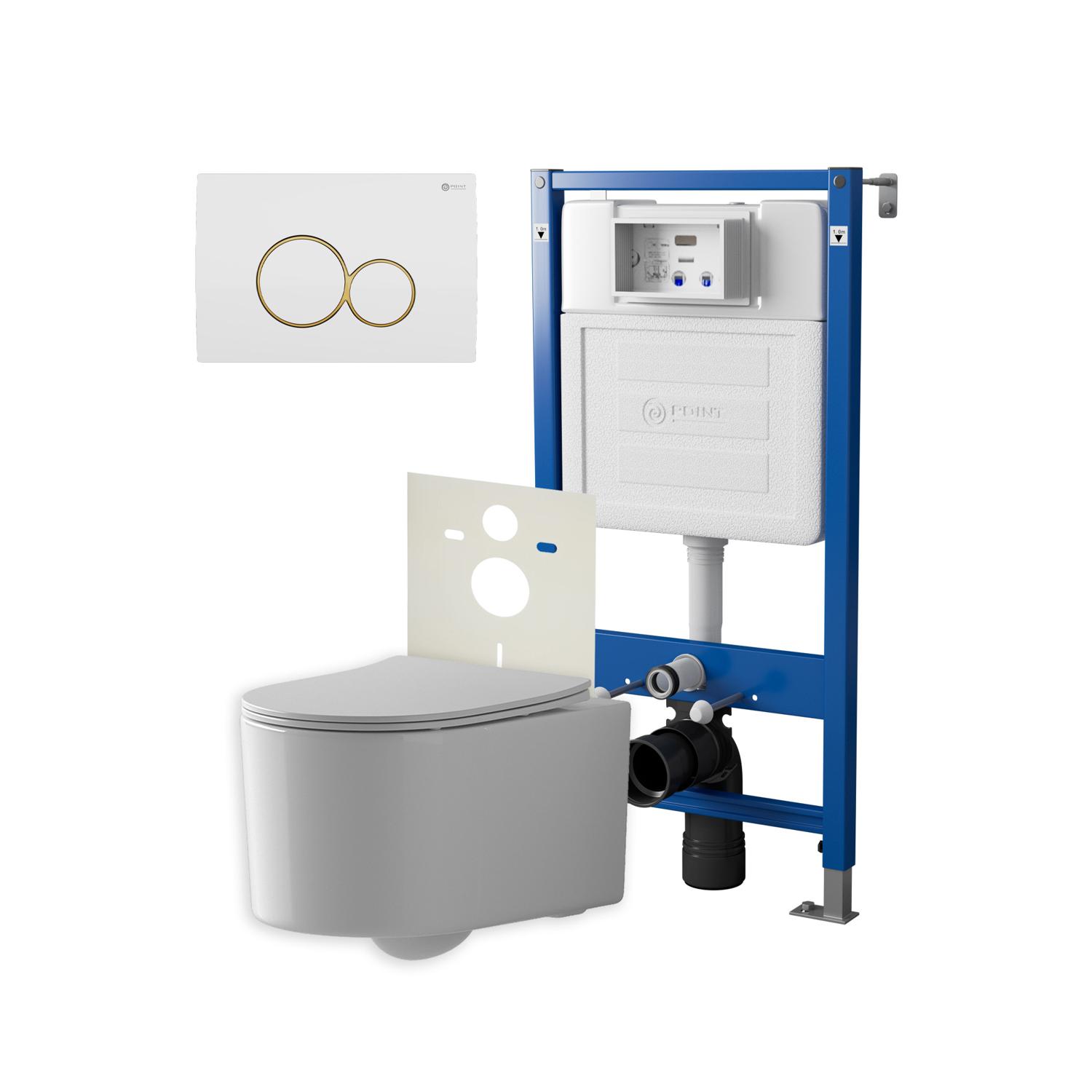 Нов.арт PN48423WG (45122 вместо 45120)+ Клавиша Виктория бел/золото PN44061WG +Унитаз Веста PN41701