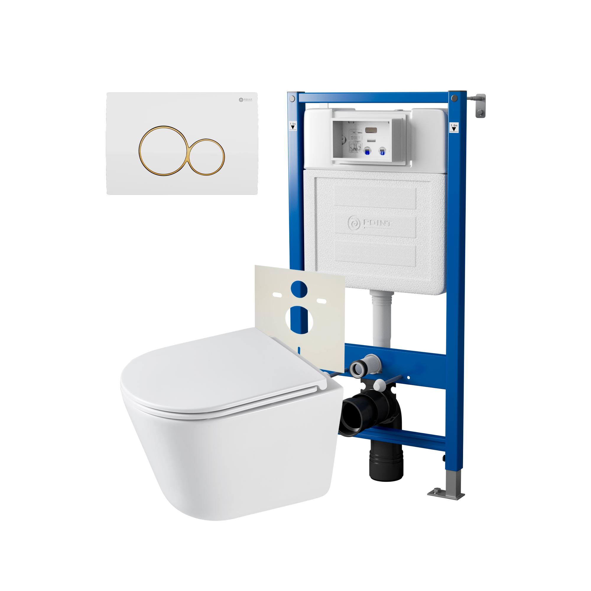 Нов.арт PN48573WG (45122 вместо 45120)+ Клавиша Виктория бел/золото PN44061WG+Унитаз Венера PN41071