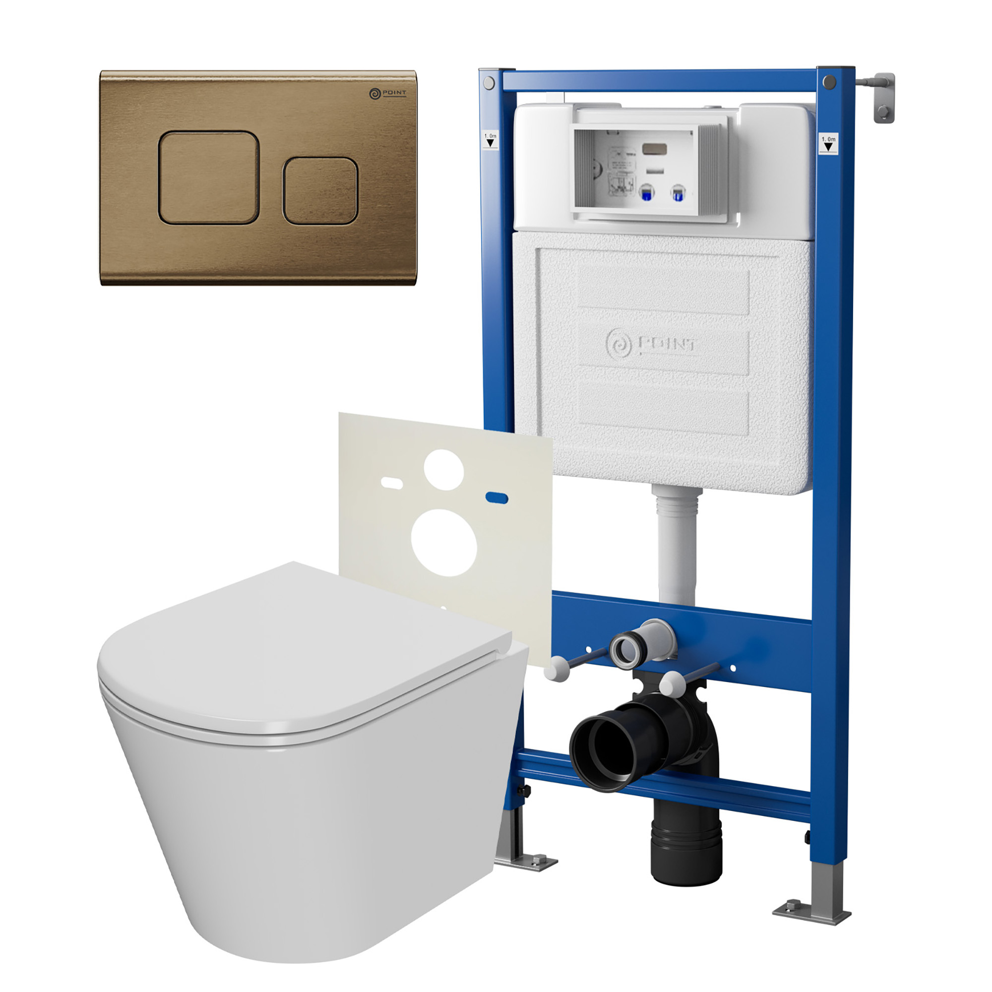 Нов.арт PN48357BB PN45120(нов.PN45122)+Клавиша Афина бронза брашир PN44041BB+Унитаз Виктория PN41061