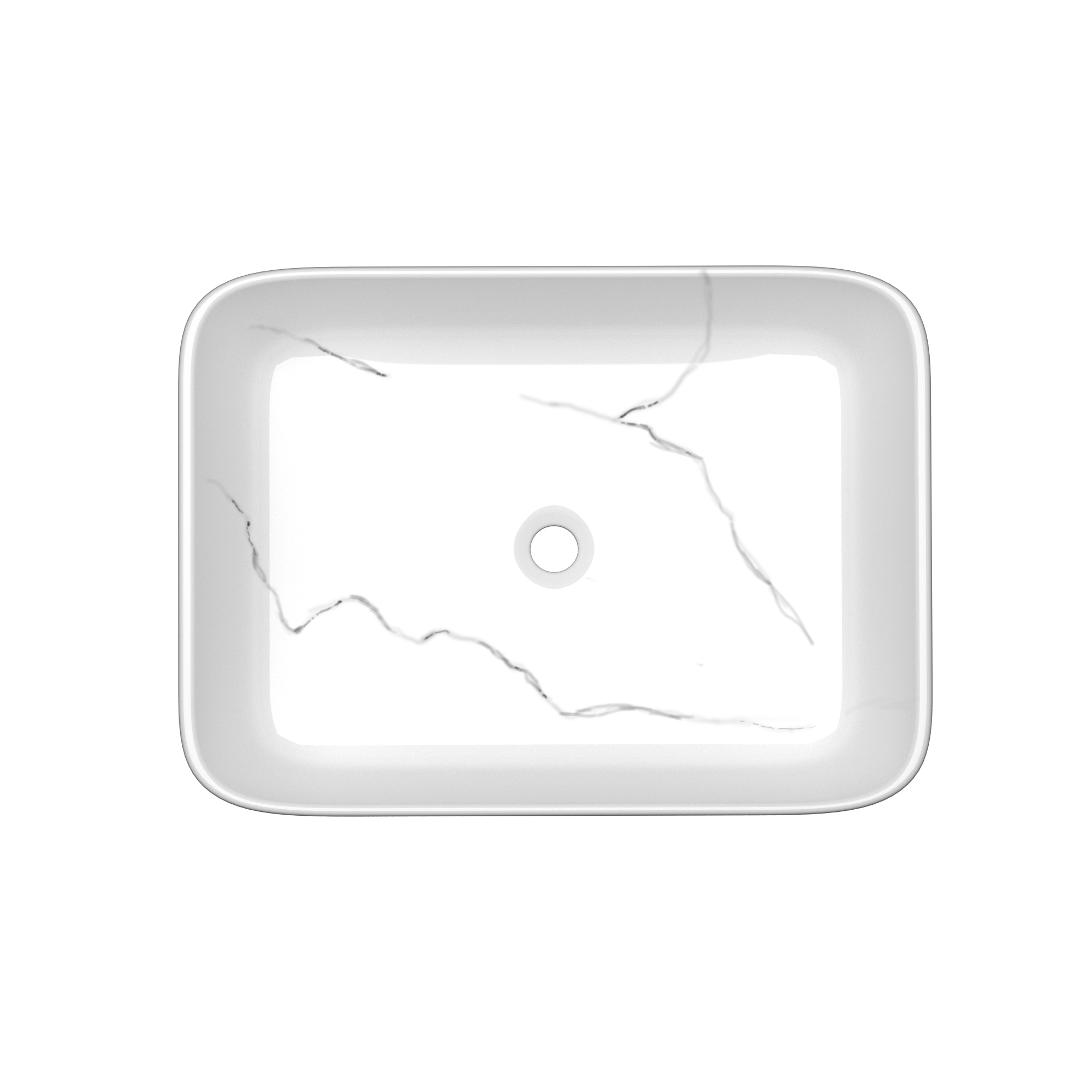 Умывальник накладной, прямоугольный Point Вега 46, PN43711WB