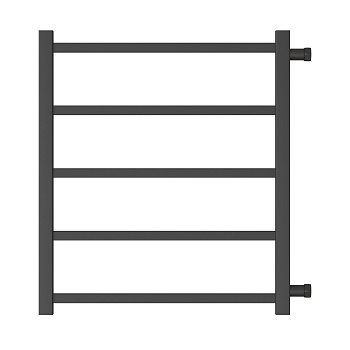 Полотенцесушитель водяной Point Вега PN71556B П5 500x600 с боковым подключением 500, черный