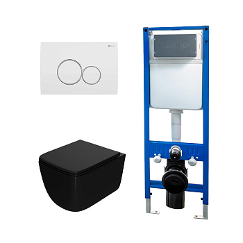 Сет: Инсталляция Point Элемент PN45124 +Клавиша Виктория бел/хр PN44061WC +Унитаз Меркурий PN41831BM